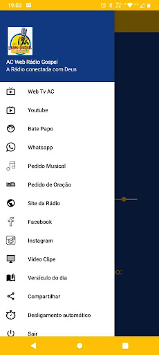 Android application AC Web Rádio Gospel screenshort