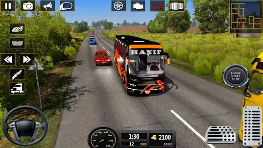 Euro Coach Bus Lái xe Sim 3D