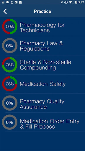 Android application PTCE Pharmacy Technician Pract screenshort
