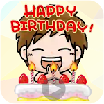 Cover Image of Download Animated Happy Birthday Stickers WASticerApps 1.0 APK