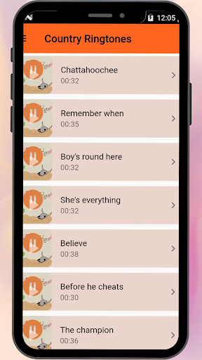 Android application Country Ringtones screenshort