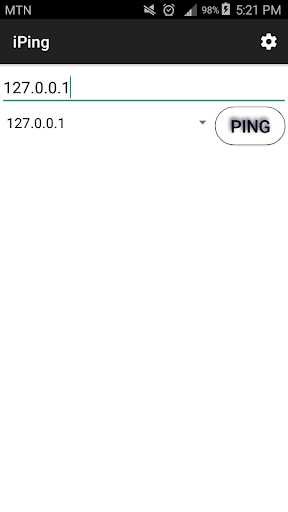 Android application iPing - Ping Utility screenshort