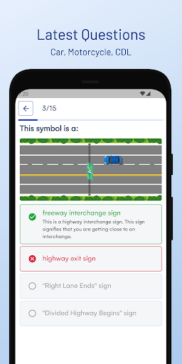 Android application Ohio DMV Permit Test Guide screenshort