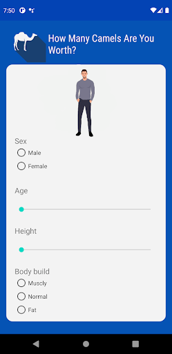 Android application How Many Camels Are You Worth? screenshort