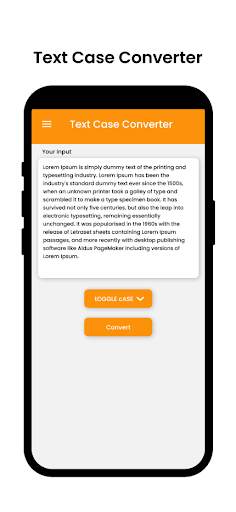 Text Case Converter Screen 2