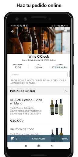 Android application Wine O'Clock screenshort