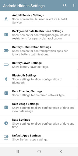 Android Hidden Settings Screen 2