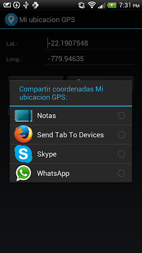 Mi ubicacion GPS Screen 2