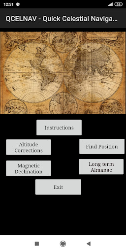 Android application Quick Celestial Navigator screenshort
