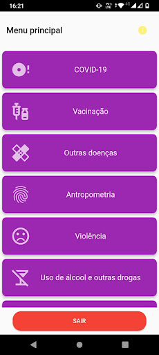 Android application Guardiões da Saúde na Escola screenshort