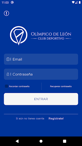 Android application Olimpico De Leon screenshort
