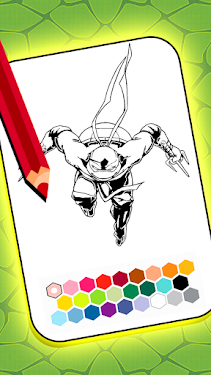 #3. Turtles coloring hero ninja (Android) By: 2GX