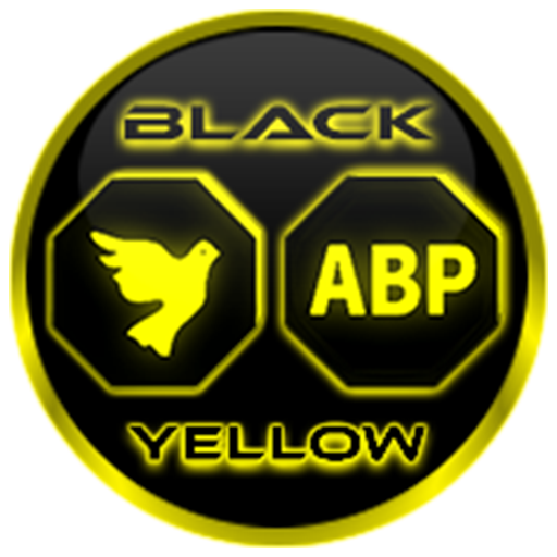 Flat Black and Yellow IconPack logo