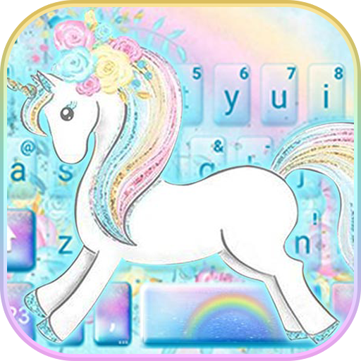 Rainbow Cute Unicorn Keyboard logo