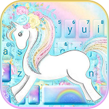 Rainbow Cute Unicorn Keyboard Theme icon