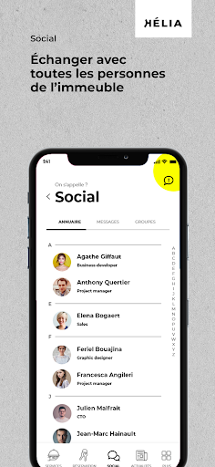 Android application Hélia screenshort