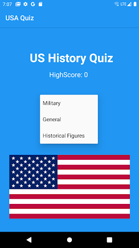 USA History Quiz Screen 2