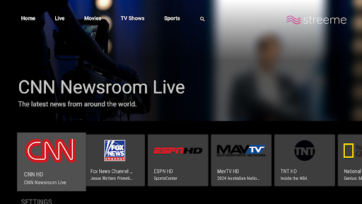 Streeme+ for Android TV Screen 3