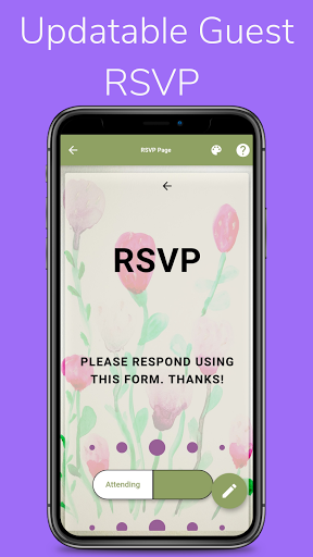 Be Our Guest Wedding RSVP App Screen 3
