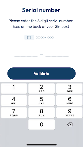 Android application Simeox screenshort