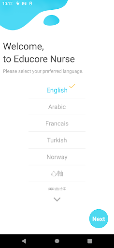 Android application Educore Nurse screenshort