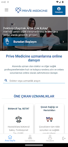 Android application Prive Medicine screenshort