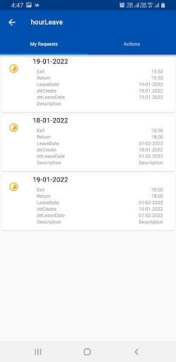 Android application Ragm HR screenshort