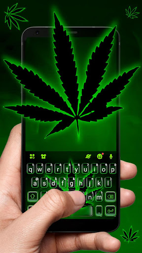 Android application Green Neon Weed Theme screenshort