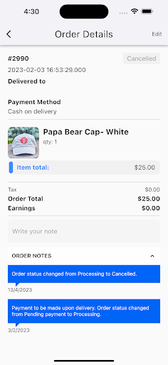 Papa Bear POS Screen 3