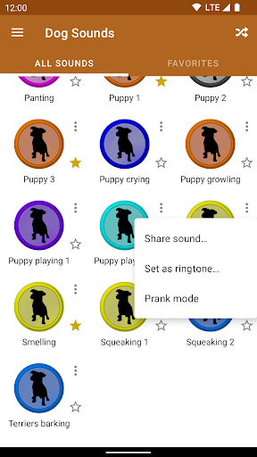 Dog Sounds Screen 2