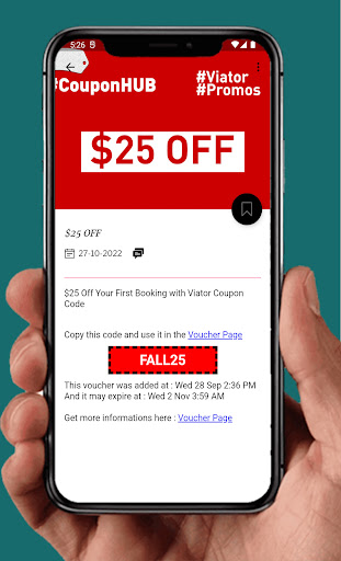 Coupons for Viator Screen 2