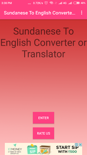 Android application Sundanese To English Convert screenshort
