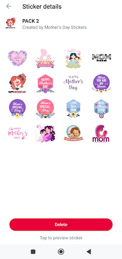 Mothers Day Stickers Screen 2