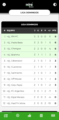 Android application Mirá Sports screenshort