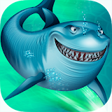 Angry White Shark Race Attack icon