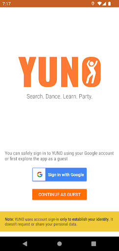 Android application Yuno screenshort