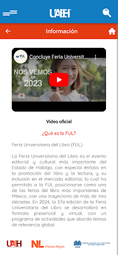 Android application Feria Universitaria Libro UAEH screenshort