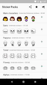 Captura 1 Stickers de UNDERTALE para WA android