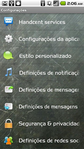 Handcent SMS Portuguese Langua Screen 2