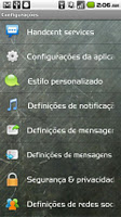 screenshot of Handcent SMS Portuguese Langua