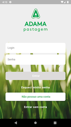 Android application ADAMA Pastagem screenshort