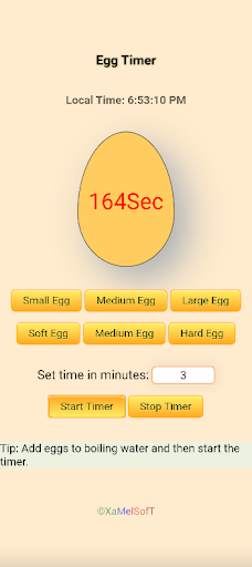 Egg Timer Screen 2