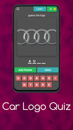 Android application CAR LOGO QUIZ screenshort