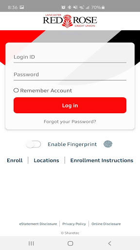 Android application LRRCU Mobile Banking screenshort