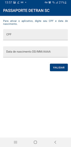 Passaporte Detran SC Screen 2