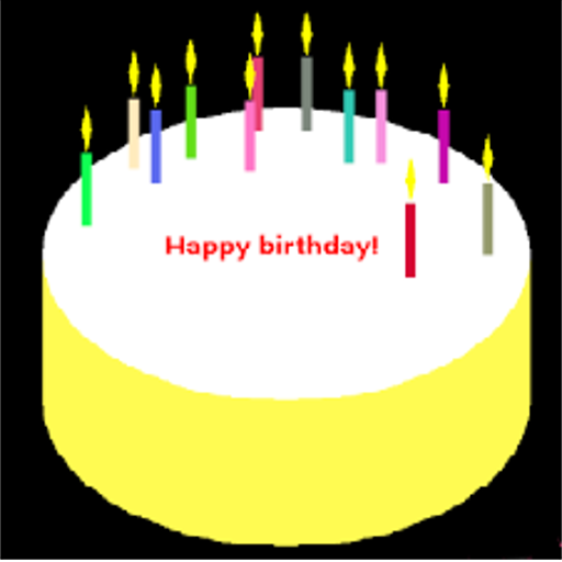 Candle for your birthday cake! logo