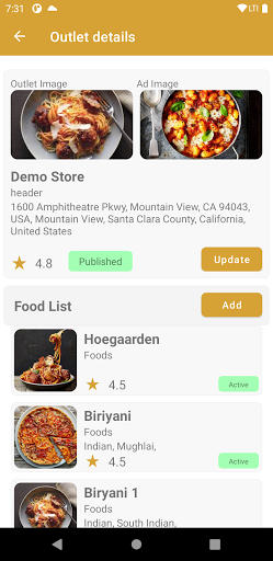 Android application HT Outlet App screenshort