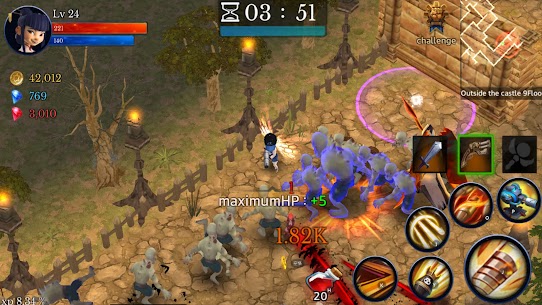 Monster Dungeon: Hunting Master APK MOD (Enemigos tontos) 2