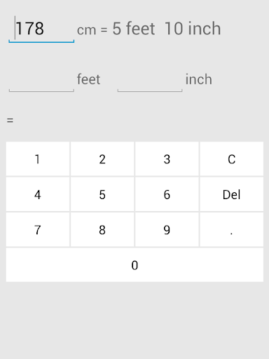 Height Unit Converter Screen 2