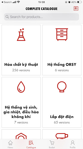 Android application Würth Việt Nam screenshort